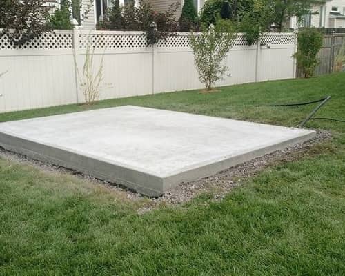 concrete pad