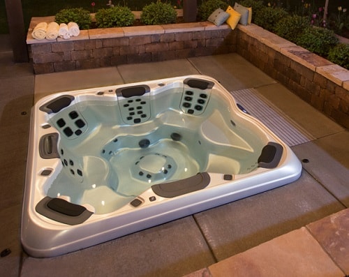 in ground hot tub feature