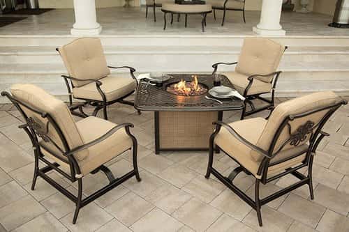 patio furniture sets with fire pit