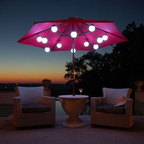 lighted umbrella for patio