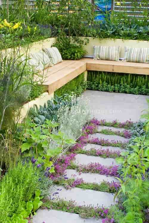 patio bench with cushions