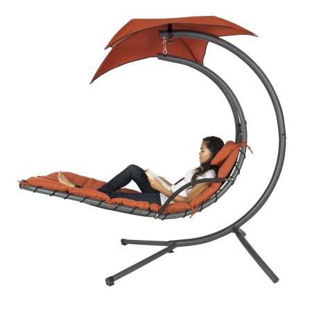 Hanging Chaise Lounger Chair Arc Stand