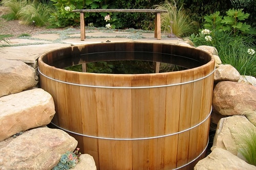 wood hot tub