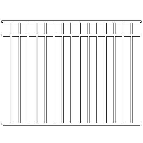 white aluminum fence
