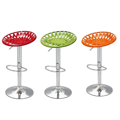 Adeco Mexico Inspired Adjustable Swivel Bar Counter Stools