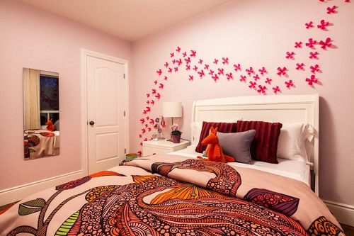 Pink White and Gold Bedroom