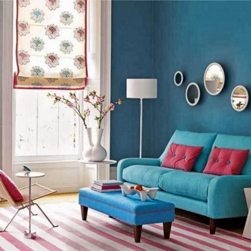 Teal And Red Living Room 3
