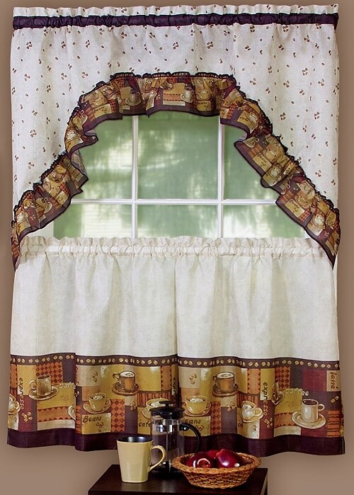 coffee themed curtains kitchen 6