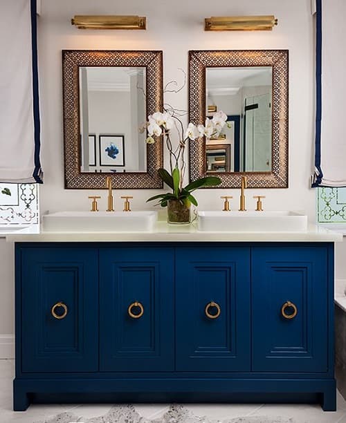 colored bathroom vanity