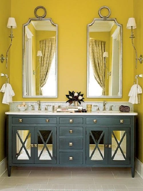 colored bathroom vanity