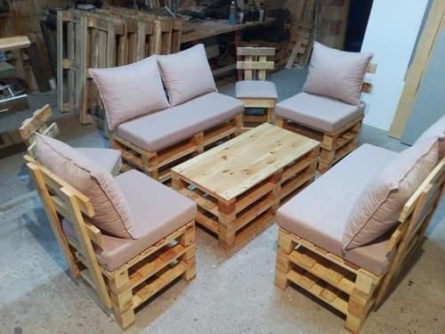 wood pallet seating set ideas 1