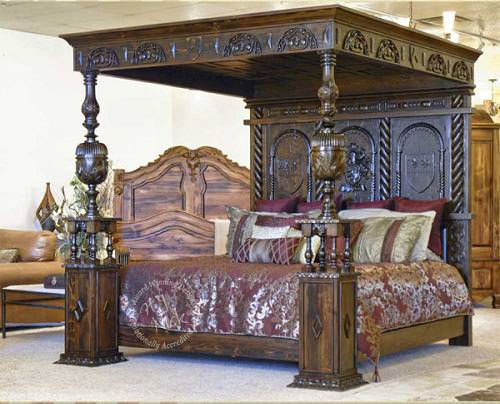 a glimpse of luxury with fancy and exotic bedroom set