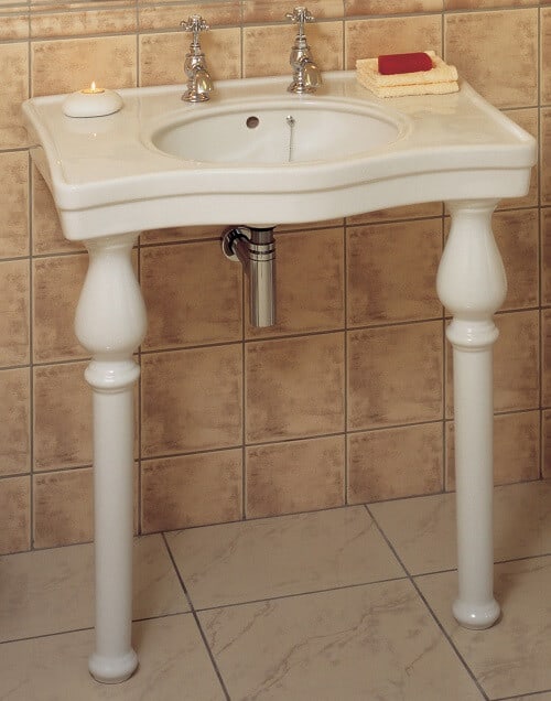 console basin sink with legs
