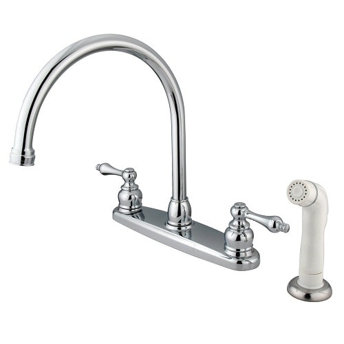 Vintage double handle kitchen faucet