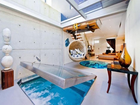 Modern Living Room With Pool