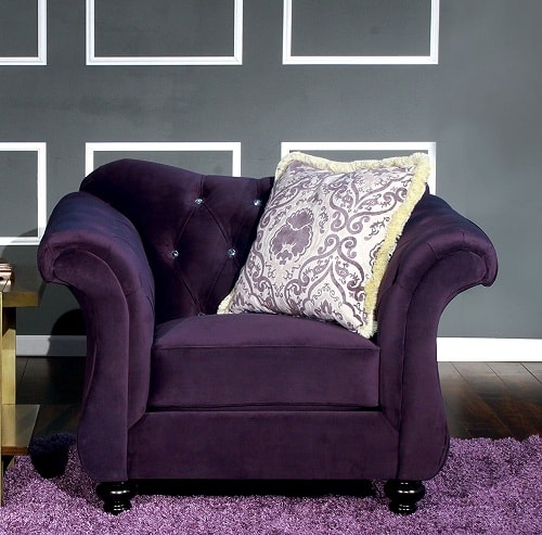 Purple Accent Chair Living Room 2 