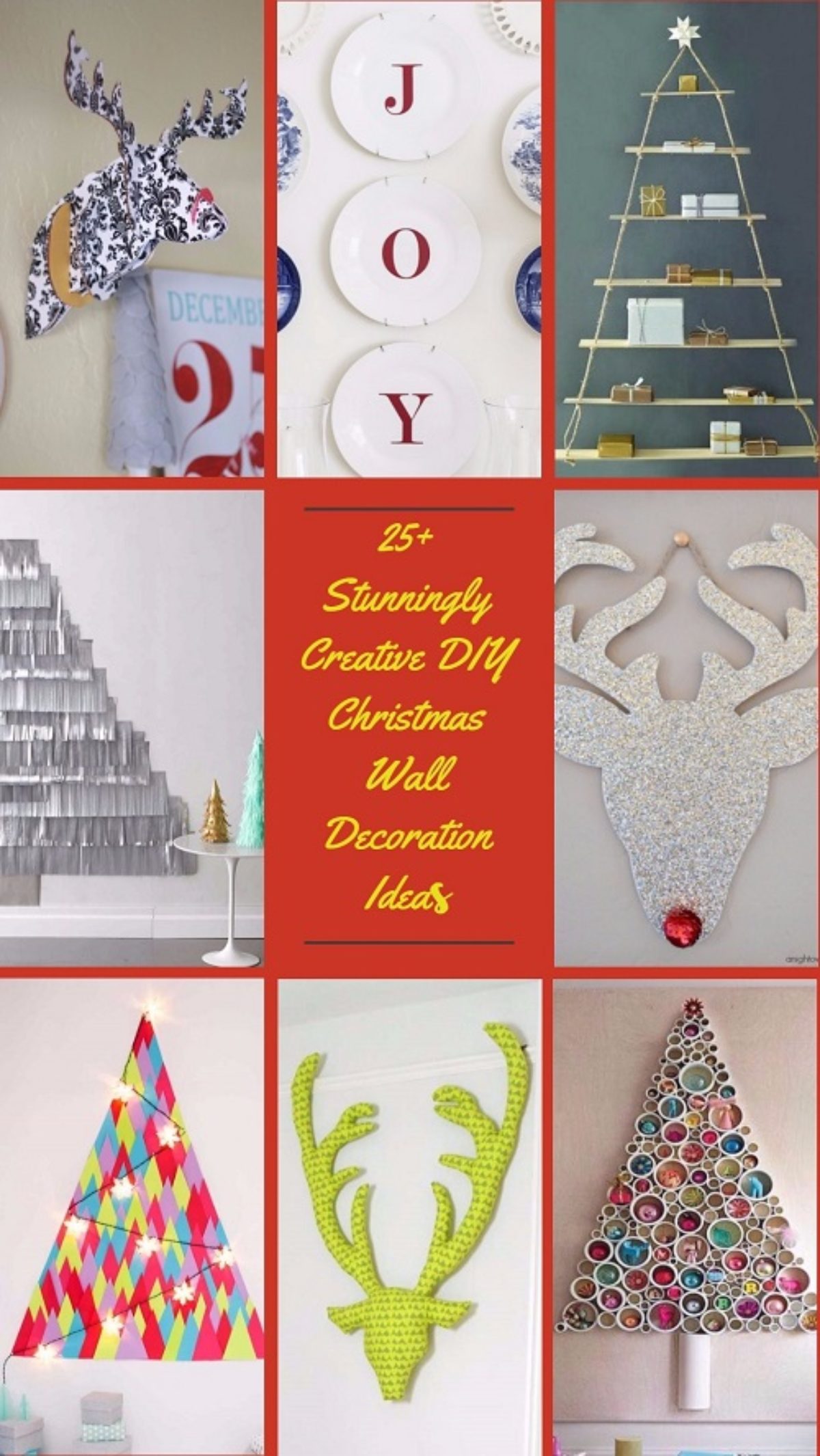 25 Stunningly Creative Diy Christmas Wall Decorations Ideas