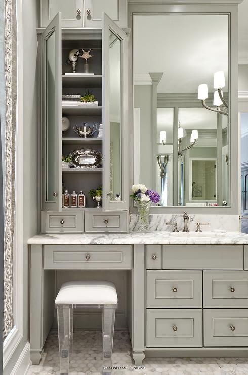 25 Most Inspiring Bathroom Vanity With, Bathroom Vanity With Seating Area