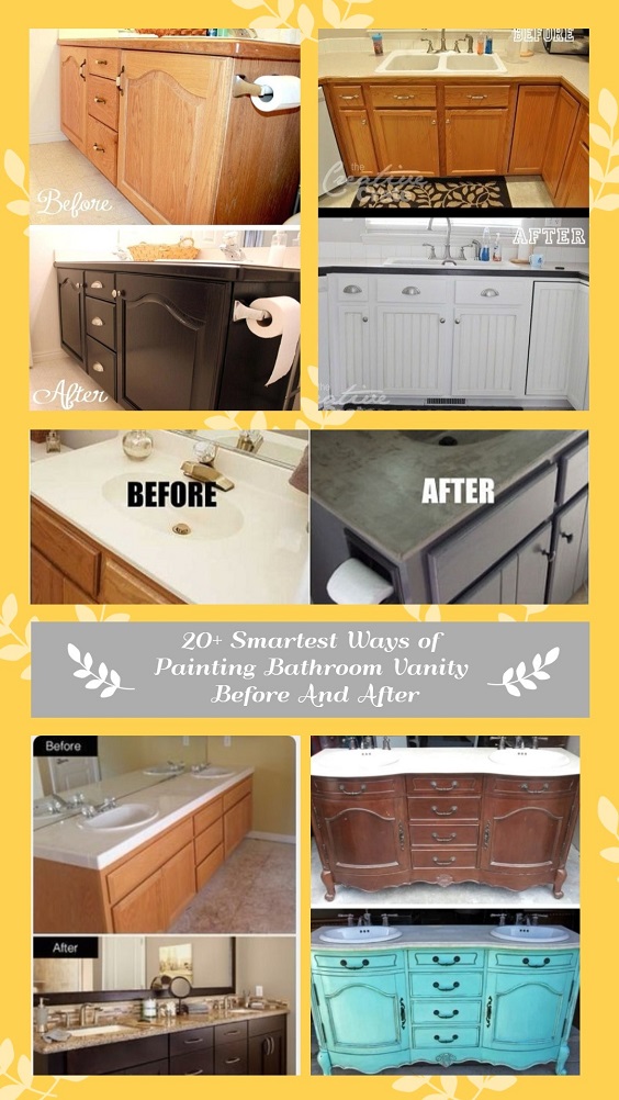 Painting Bathroom Vanity Before And After pinterest