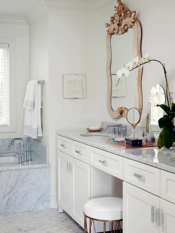 30 Most Outstanding Bathroom Vanity with Makeup Counter Ideas
