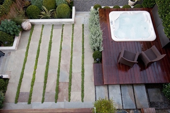 hot tub landscaping 7-min