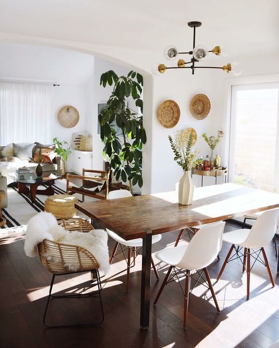 30 Most Admirable Boho Dining Room For, Boho Dining Room Table Decor Ideas