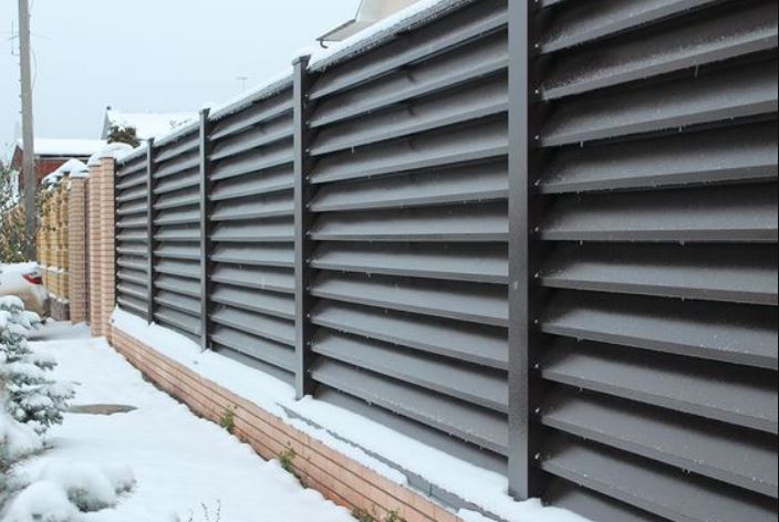 louvered fence feature