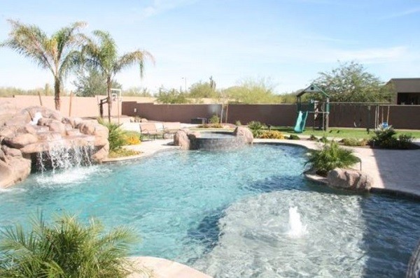 swimming pool landscaping feature