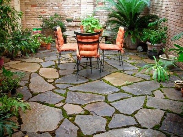 stone patio ideas feature