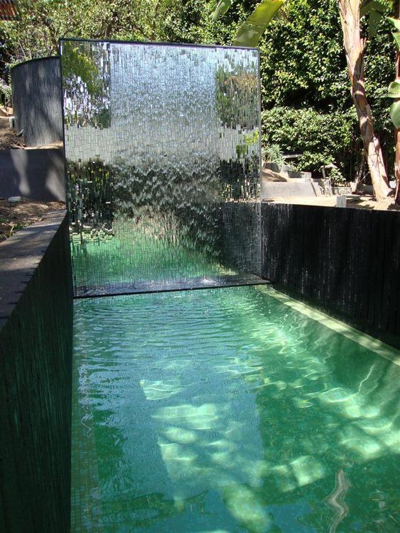 swimming pool with waterfalls 14