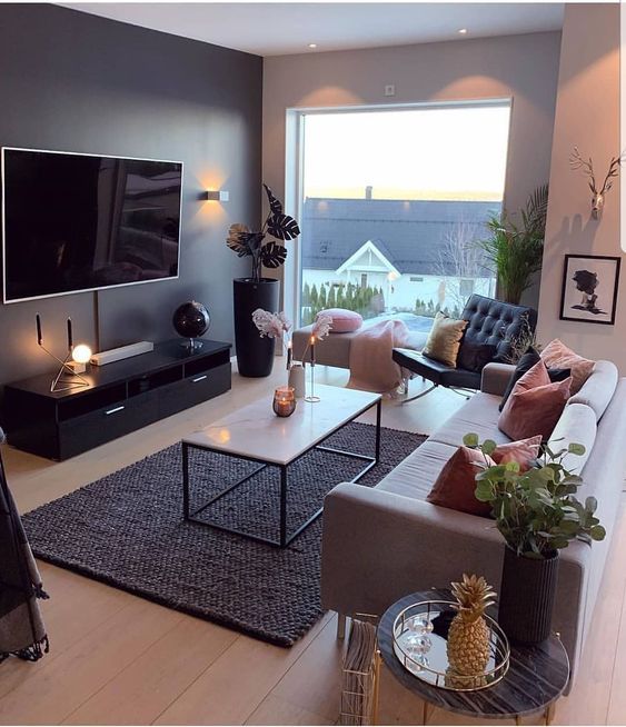 Warm Living Room Ideas: Chic Monochrome Design