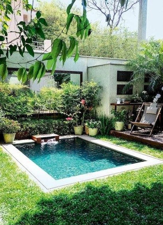 Backyard Swimming Pool: Simple Small Design