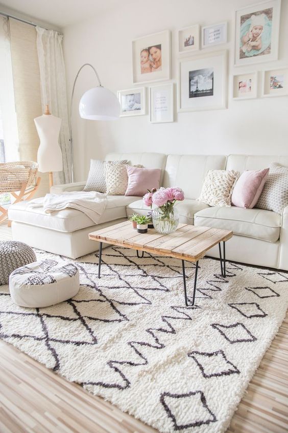 Bright Living Room: Cozy Soft Nuance