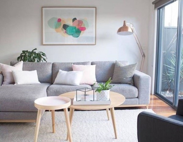 scandinavian living room feature
