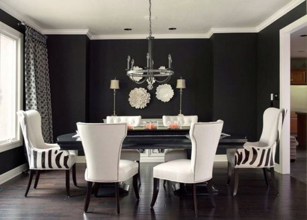 transitional dining room feature