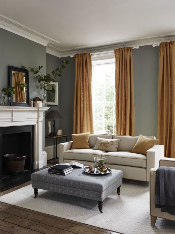 Yellow Living Room: Classy Warm Decor