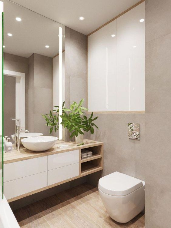 Bathroom Colors Ideas: Elegant Earthy Neutral
