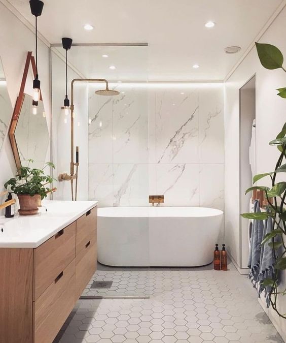 Modern Bathroom Ideas: Glamour Earthy Decor