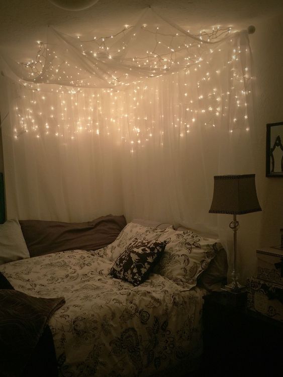 DIY Bedroom Lighting Ideas: Lovely Sheer Canopy